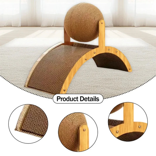 BunnyScratch™ — Interaktiver Kratzbaum aus Natursisal für Katzen