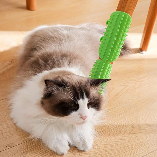 SchnurrFlex™ – 2-in-1 Katzen-Eckbürste & Massagekamm