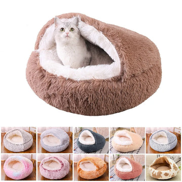 DreamPaws Cozy – 2-in-1 Kuschelbett für Katzen und kleine Haustiere
