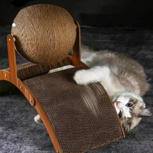 BunnyScratch™ — Interaktiver Kratzbaum aus Natursisal für Katzen