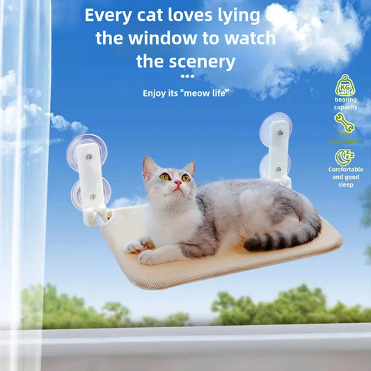 CloudNap™ — faltbares Katzen-Hängemattenbett mit doppelten Saugnäpfen