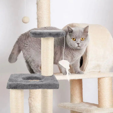 ClimbEase™ Deluxe — Dreischichtiger Kratzbaum für glückliche Katzen